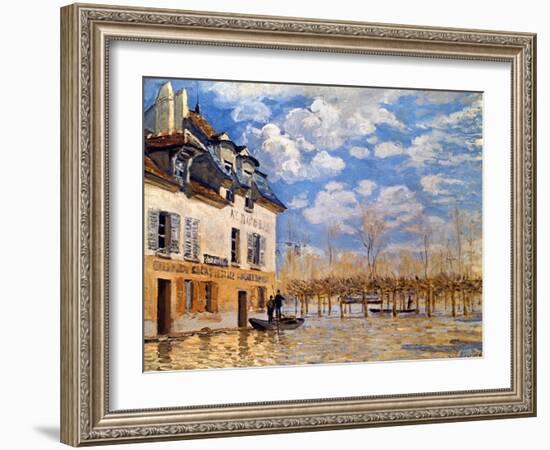 Sisley: Flood, 1876-Alfred Sisley-Framed Giclee Print