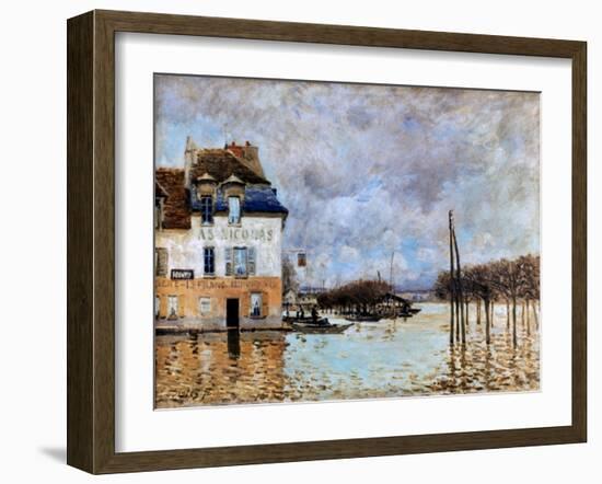 Sisley: Flood, 1876-Alfred Sisley-Framed Giclee Print