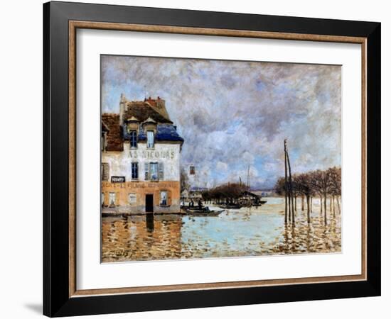 Sisley: Flood, 1876-Alfred Sisley-Framed Giclee Print