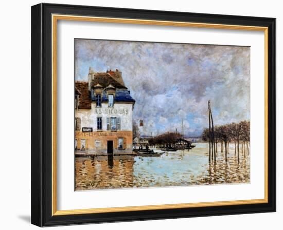 Sisley: Flood, 1876-Alfred Sisley-Framed Giclee Print