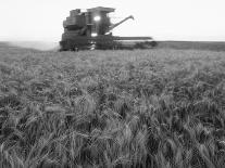 United States, Kansas: Kansas Wheat Being Harvested at Dusk during Summer, 2022 (Photo)-Sisse Brimberg-Giclee Print