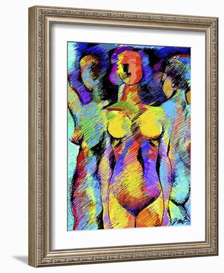 Sister Figures-Diana Ong-Framed Giclee Print