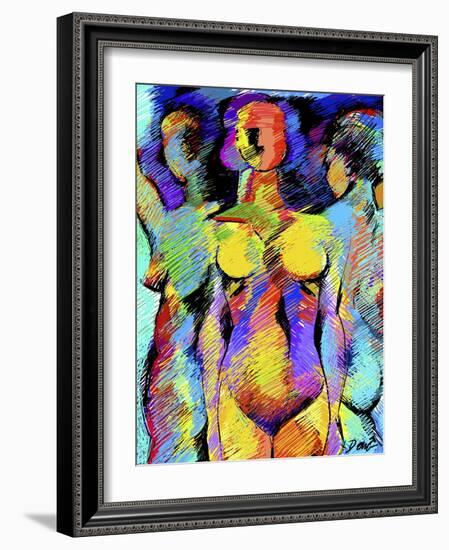 Sister Figures-Diana Ong-Framed Giclee Print