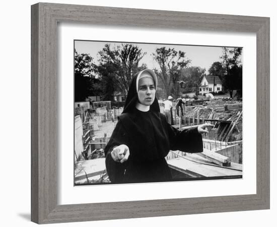 Sister Jacqueline Grennan, Executive Vice President of Webster College-Alfred Eisenstaedt-Framed Photographic Print