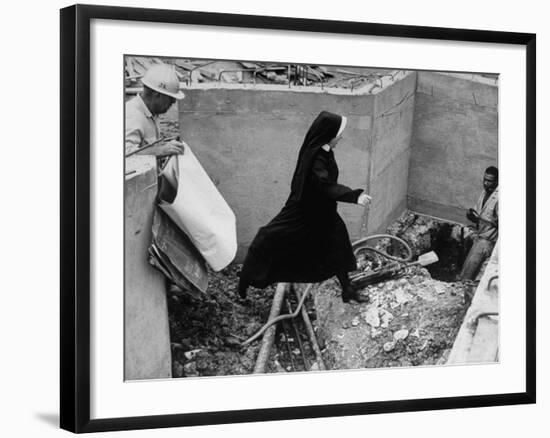 Sister Jacqueline Grennan, Executive Vice President of Webster College-Alfred Eisenstaedt-Framed Photographic Print