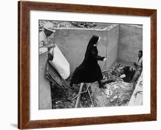 Sister Jacqueline Grennan, Executive Vice President of Webster College-Alfred Eisenstaedt-Framed Photographic Print