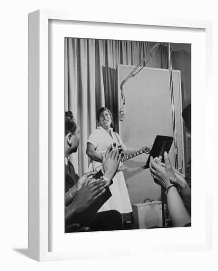 Sister Rosetta Tharpe, 'Godmother of Rock N' Roll', Performing in an Mgm Studio in 1961-null-Framed Photo