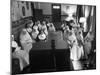 Sisters at St. Vincent's Hospital in Recreation Room Watching Program from New Local TV Station-Ralph Morse-Mounted Photographic Print