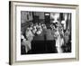 Sisters at St. Vincent's Hospital in Recreation Room Watching Program from New Local TV Station-Ralph Morse-Framed Photographic Print