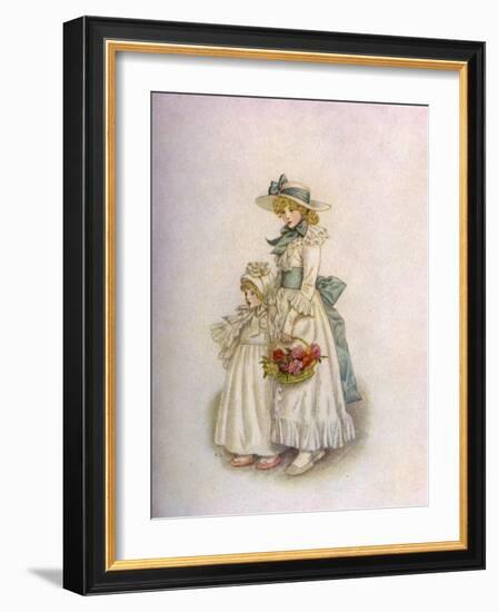 'Sisters' by Kate Greenaway-Kate Greenaway-Framed Giclee Print