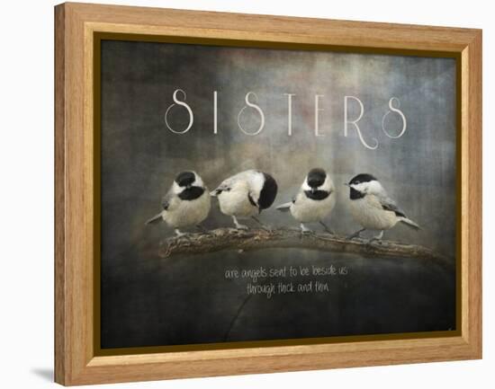 Sisters Chickadees-Jai Johnson-Framed Premier Image Canvas