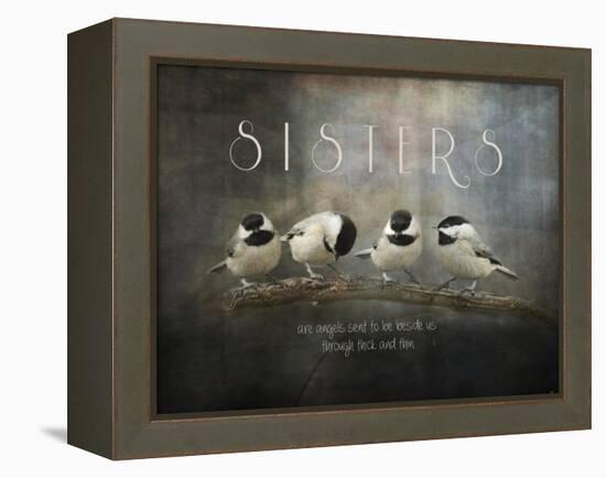 Sisters Chickadees-Jai Johnson-Framed Premier Image Canvas