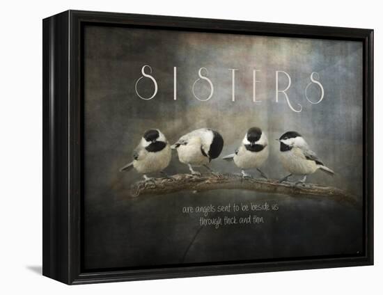 Sisters Chickadees-Jai Johnson-Framed Premier Image Canvas