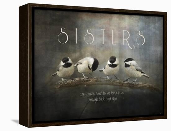 Sisters Chickadees-Jai Johnson-Framed Premier Image Canvas