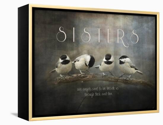 Sisters Chickadees-Jai Johnson-Framed Premier Image Canvas