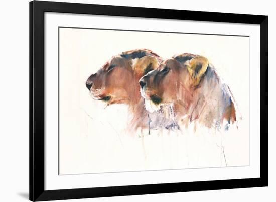 Sisters, Etosha, 2017,-Mark Adlington-Framed Giclee Print