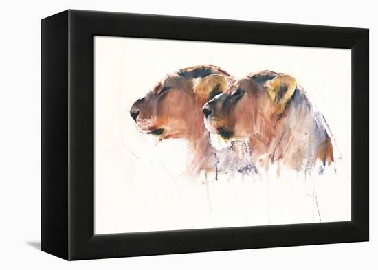 Sisters, Etosha, 2017,-Mark Adlington-Framed Premier Image Canvas