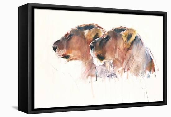 Sisters, Etosha, 2017,-Mark Adlington-Framed Premier Image Canvas