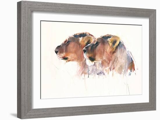 Sisters, Etosha, 2017,-Mark Adlington-Framed Giclee Print