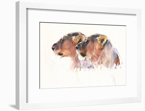 Sisters, Etosha, 2017,-Mark Adlington-Framed Giclee Print