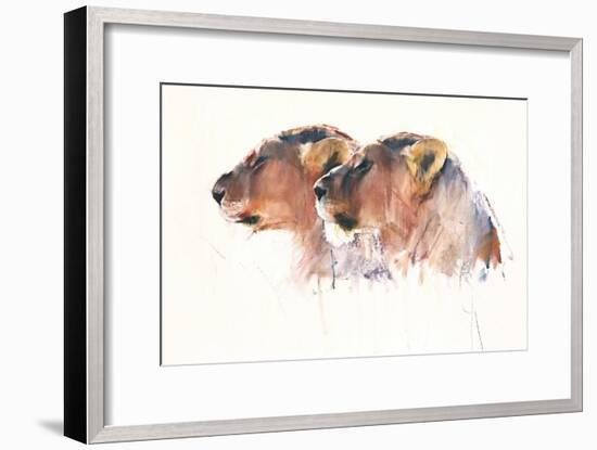 Sisters, Etosha, 2017,-Mark Adlington-Framed Giclee Print