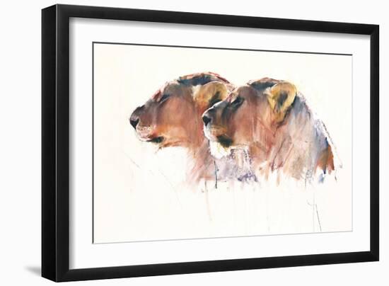 Sisters, Etosha, 2017,-Mark Adlington-Framed Giclee Print