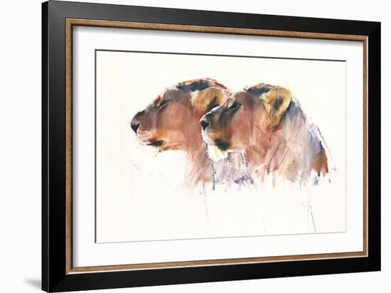 Sisters, Etosha, 2017,-Mark Adlington-Framed Giclee Print