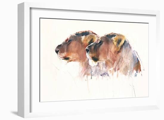 Sisters, Etosha, 2017,-Mark Adlington-Framed Giclee Print