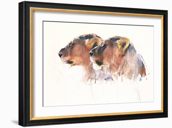 Sisters, Etosha, 2017,-Mark Adlington-Framed Giclee Print