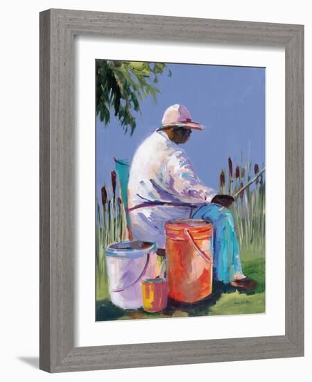 Sisters Fishing I-Jane Slivka-Framed Art Print