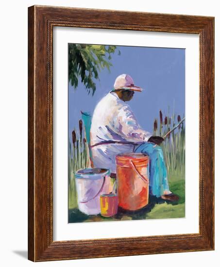 Sisters Fishing I-Jane Slivka-Framed Art Print