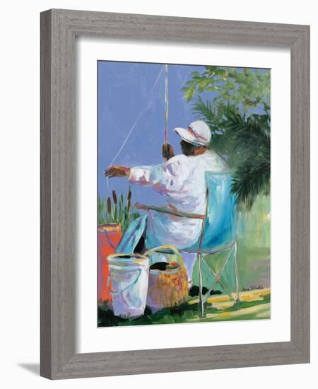 Sisters Fishing II-Jane Slivka-Framed Art Print