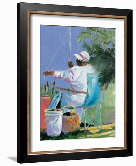 Sisters Fishing II-Jane Slivka-Framed Art Print