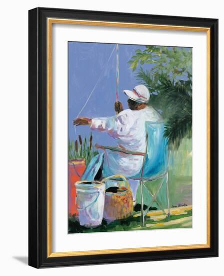 Sisters Fishing II-Jane Slivka-Framed Art Print