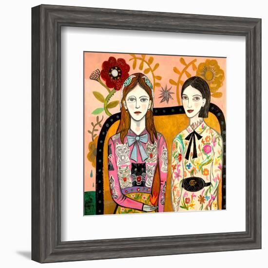 Sisters-Mercedes Lagunas-Framed Art Print