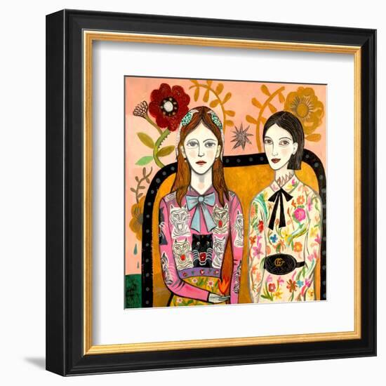 Sisters-Mercedes Lagunas-Framed Art Print