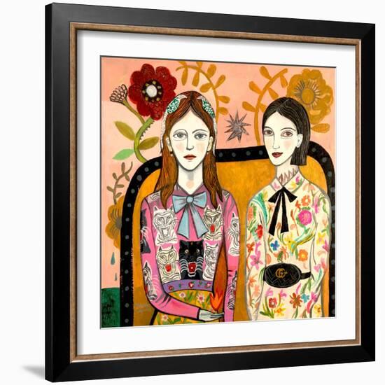 Sisters-Mercedes Lagunas-Framed Art Print