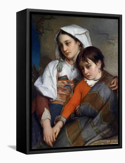 Sisters-Jean Francois Portaels-Framed Premier Image Canvas