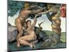 Sistine Chapel Ceiling (1508-12): the Fall of Man, 1510 (Post Restoration)-Michelangelo Buonarroti-Mounted Giclee Print