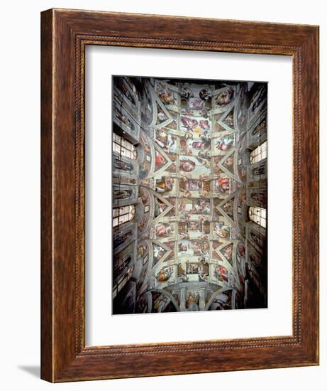 Sistine Chapel Ceiling, 1508-12-Michelangelo Buonarroti-Framed Giclee Print