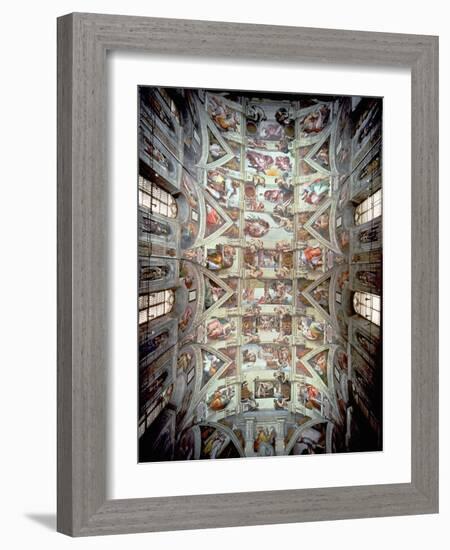 Sistine Chapel Ceiling, 1508-12-Michelangelo Buonarroti-Framed Giclee Print