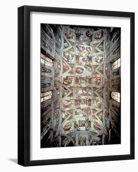 Sistine Chapel Ceiling, 1508-12-Michelangelo Buonarroti-Framed Giclee Print