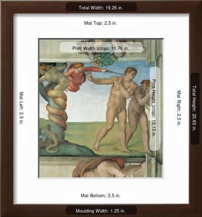 Sistine Chapel Ceiling Adam And Eve Expelled From Eden Art Print By Michelangelo Buonarroti Art Com