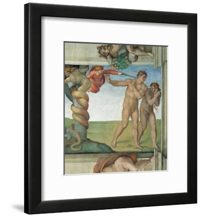 Sistine Chapel Ceiling Adam And Eve Expelled From Eden Art Print By Michelangelo Buonarroti Art Com