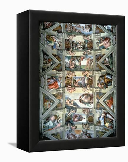 Sistine Chapel Ceiling and Lunettes, 1508-12-Michelangelo Buonarroti-Framed Premier Image Canvas