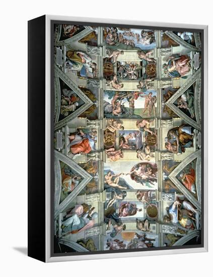 Sistine Chapel Ceiling and Lunettes, 1508-12-Michelangelo Buonarroti-Framed Premier Image Canvas