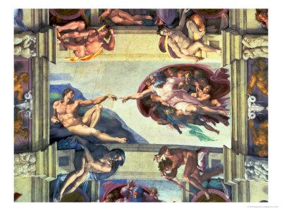 Sistine Chapel Ceiling Creation Of Adam 1510 Giclee Print By