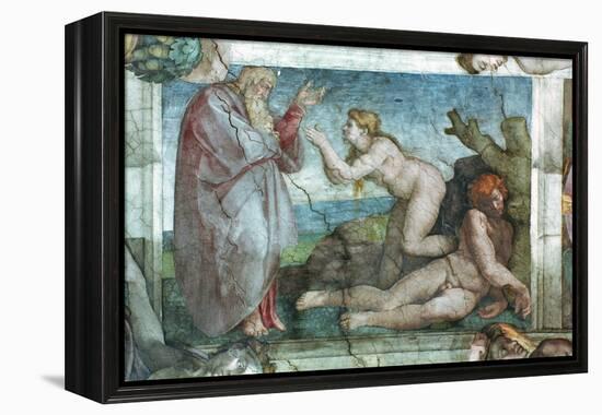 Sistine Chapel Ceiling: Creation of Eve, with Four Ignudi, 1511-Michelangelo Buonarroti-Framed Premier Image Canvas