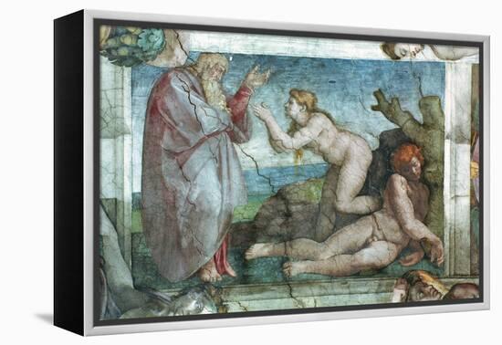 Sistine Chapel Ceiling: Creation of Eve, with Four Ignudi, 1511-Michelangelo Buonarroti-Framed Premier Image Canvas