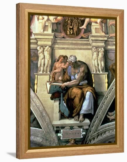 Sistine Chapel Ceiling: Cumaean Sibyl, 1510-Michelangelo Buonarroti-Framed Premier Image Canvas